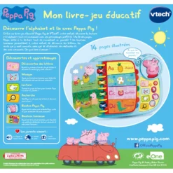 VTech Peppa Pig - Mon Livre-jeu éducatif -VTech Jouets Soldes Magasin 80 518005 peppa pig livre dos