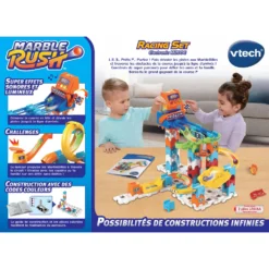 Circuit à Billes - Racing Set Electronic M200E -VTech Jouets Soldes Magasin 80 519305 dos boite