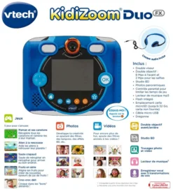KidiZoom Duo FX Bleu -VTech Jouets Soldes Magasin 80 519905 dos boC3AEte