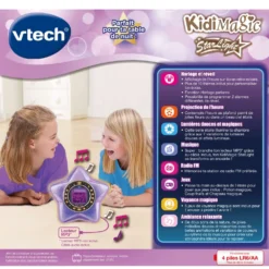 Kidimagic Starlight Violet - Réveil Enfant 9 Kidimagic Starlight Violet - Réveil Enfant -VTech Jouets Soldes Magasin 80 520485 Kidimagic Starlight violet dos