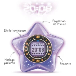 Kidimagic Starlight Violet - Réveil Enfant