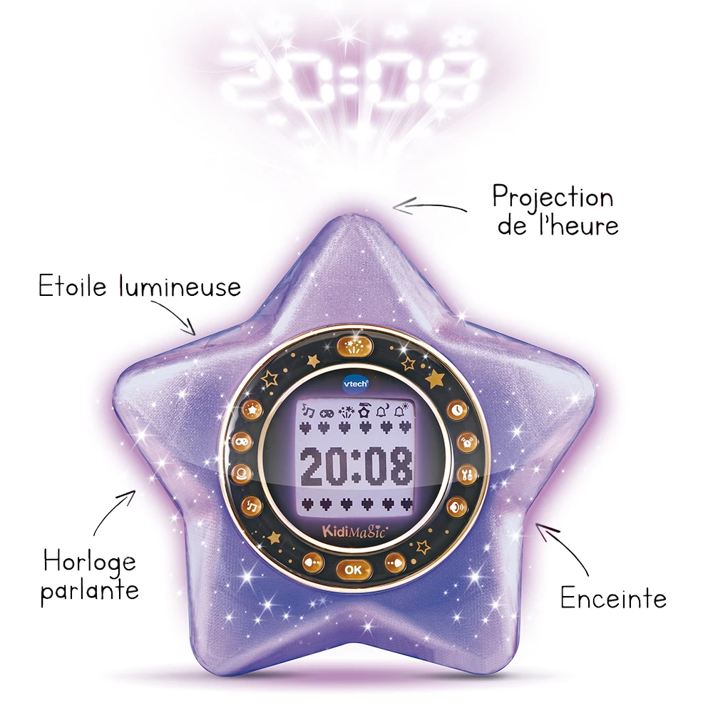 Kidimagic Starlight Violet - Réveil Enfant 1 Kidimagic Starlight Violet - Réveil Enfant