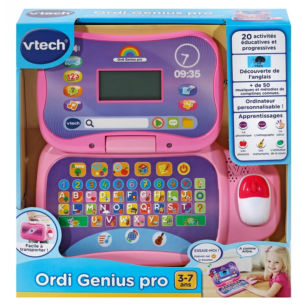 VTech Ordi Genius Pro Rose 7 VTech Ordi Genius Pro Rose – Image 7