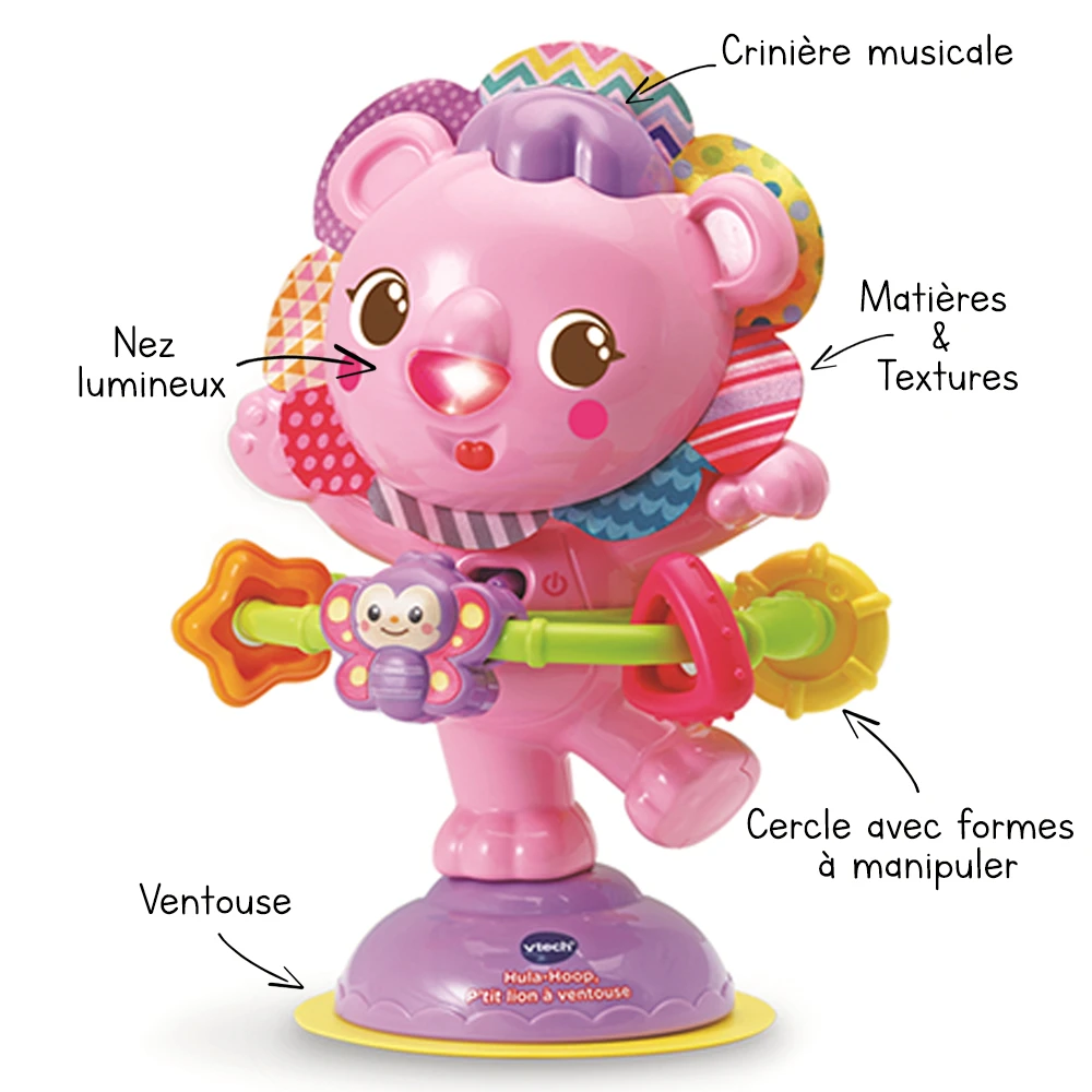 VTECH BABY Hula-Hoop, P'tit Lion à Ventouse (rose) 1 VTECH BABY Hula-Hoop, P'tit Lion à Ventouse (rose)