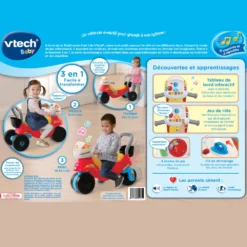 VTECH BABY Trotti Moto 3 En 1 - Trotteur Bébé 15 VTECH BABY Trotti Moto 3 En 1 - Trotteur Bébé -VTech Jouets Soldes Magasin 80 529465 Trotti moto 3 en 1 dos