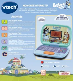 VTech Bluey - Mon Ordi Interactif 9 VTech Bluey - Mon Ordi Interactif -VTech Jouets Soldes Magasin 80 530905 dos boC3AEte