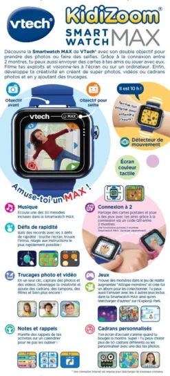 Kidizoom Smartwatch MAX - Bleue 31 Kidizoom Smartwatch MAX - Bleue -VTech Jouets Soldes Magasin 80 531605 dos boC3AEte