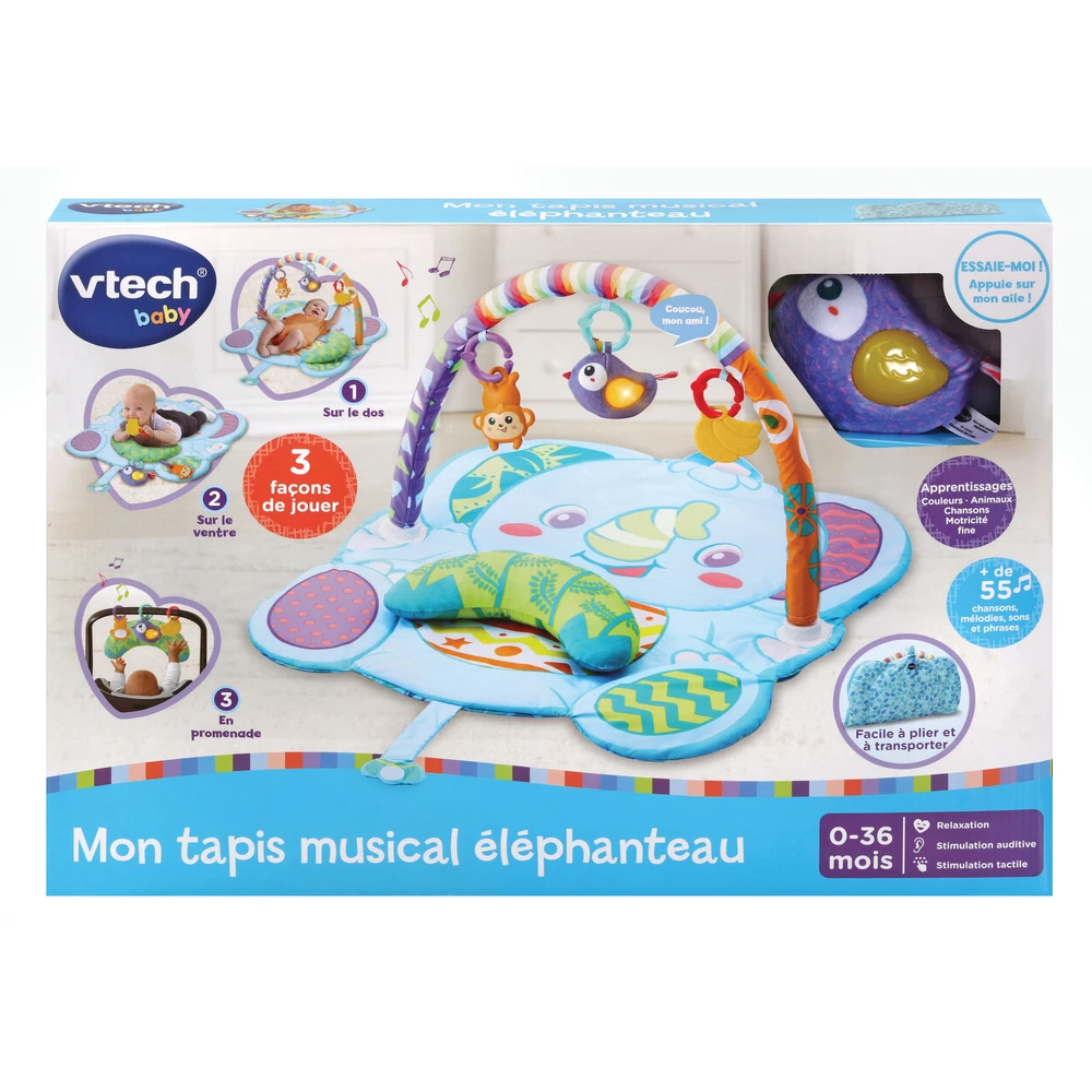 VTECH BABY Mon Tapis Musical élephanteau - Baby Loulous 5 VTECH BABY Mon Tapis Musical élephanteau - Baby Loulous – Image 5