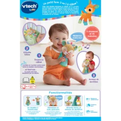 VTECH BABY Tifan, Mon Doudou Berceuses - Baby Loulous -VTech Jouets Soldes Magasin 80 536505 tifan doudou berceuses dos