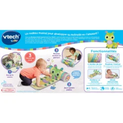VTECH BABY Rouleau D'éveil Musical 3 En 1 - Baby Loulous -VTech Jouets Soldes Magasin 80 537005 rouleau musical dos