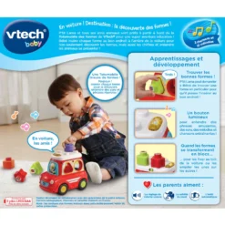VTECH BABY Ma Totomobile Des Formes - Baby Loulous -VTech Jouets Soldes Magasin 80 537405 Totomobile formes dos