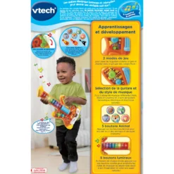 VTECH BABY Guitare Electrique Enfant Tigre - Jungle Rock - VTech 11 VTECH BABY Guitare Electrique Enfant Tigre - Jungle Rock - VTech -VTech Jouets Soldes Magasin 80 537805 guitare electrique dos