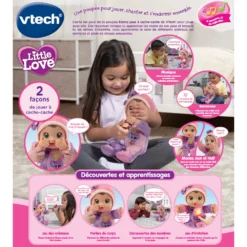 Poupée Emma Cache-cache Bébé - Poupée Little Love -VTech Jouets Soldes Magasin 80 538205 Little Love Emma joue C3A0 cache cache dos