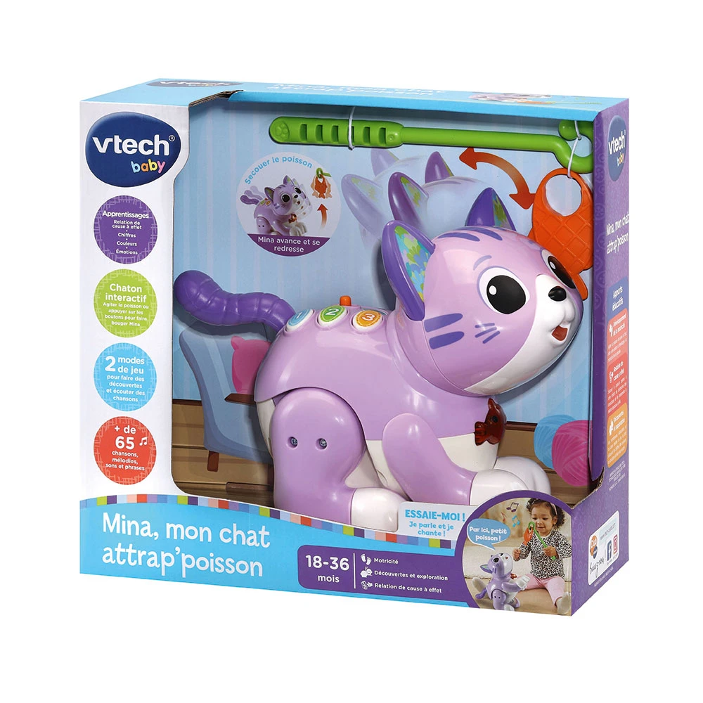 VTECH BABY Mina, Mon Chat Attrap'poisson - Chat Interactif 7 VTECH BABY Mina, Mon Chat Attrap'poisson - Chat Interactif – Image 7