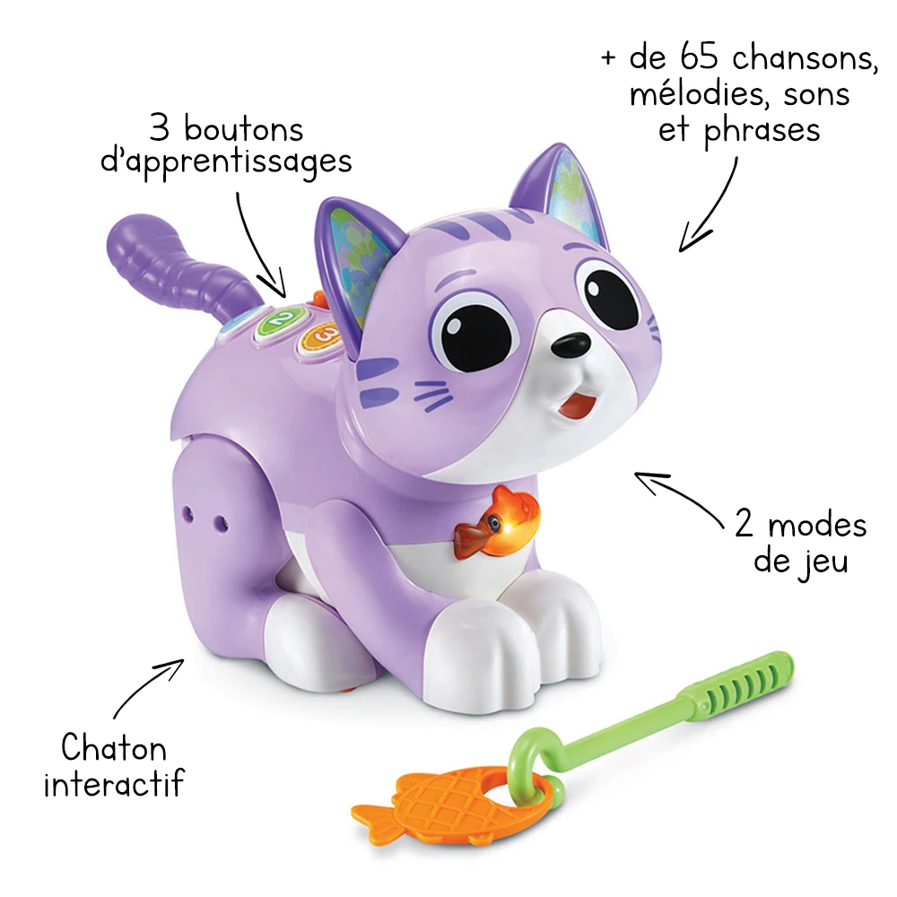 VTECH BABY Mina, Mon Chat Attrap'poisson - Chat Interactif 2 VTECH BABY Mina, Mon Chat Attrap'poisson - Chat Interactif – Image 2