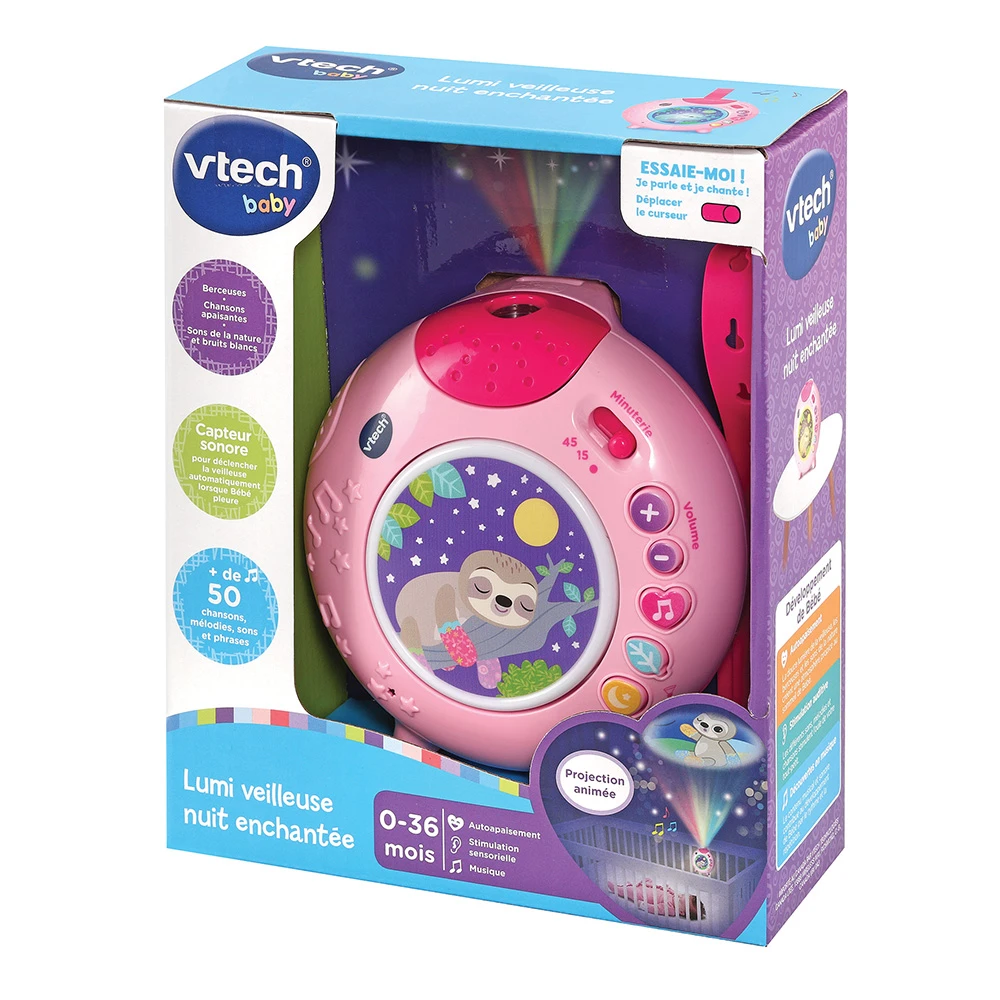VTECH BABY Lumi Veilleuse Nuit Enchantée Rose 8 VTECH BABY Lumi Veilleuse Nuit Enchantée Rose – Image 8