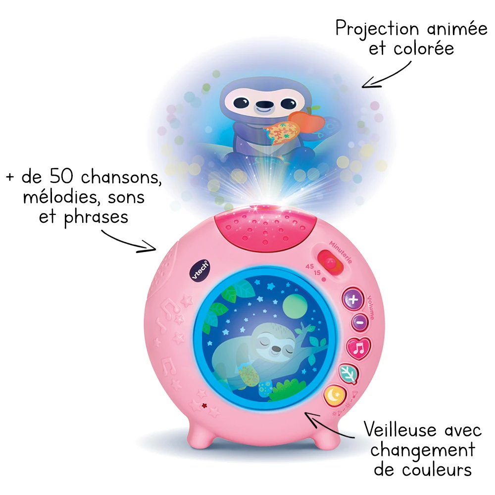 VTECH BABY Lumi Veilleuse Nuit Enchantée Rose 2 VTECH BABY Lumi Veilleuse Nuit Enchantée Rose – Image 2