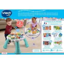 VTECH BABY Table D'activités Sensorielle Des P'tits Loulous -VTech Jouets Soldes Magasin 80 540805 dos boite