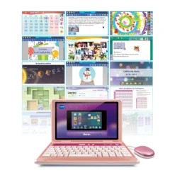 VTech Genio, Mon Premier Vrai Ordi ! (rose) -VTech Jouets Soldes Magasin 80 541055 5