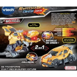 Zyrex, Le T-Rex - Crash - Véhicules Interactifs -VTech Jouets Soldes Magasin 80 541305 dos boite