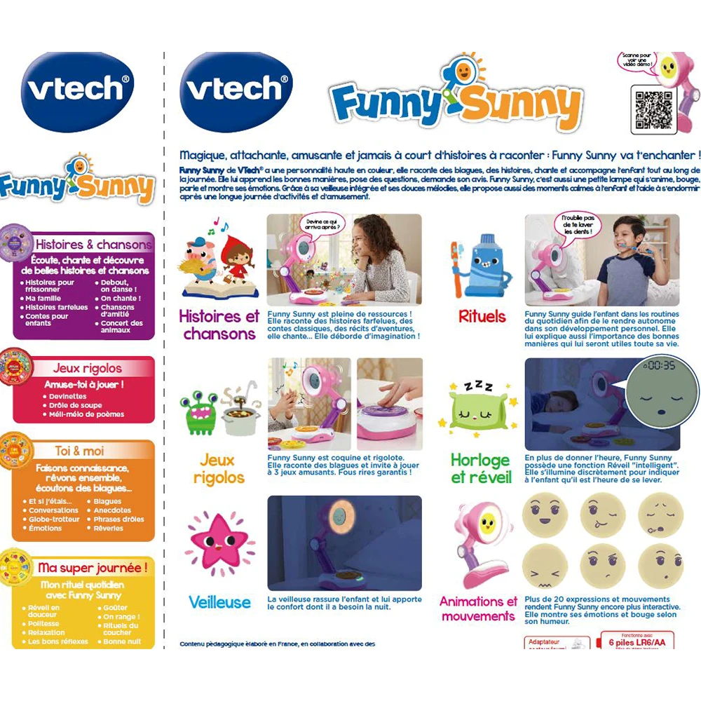 VTech Funny Sunny Rose - Compagnon Interactif 5 VTech Funny Sunny Rose - Compagnon Interactif – Image 5