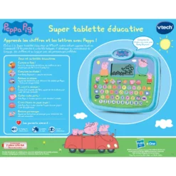 VTech Peppa Pig - Super Tablette éducative -VTech Jouets Soldes Magasin 80 546605 dos boite