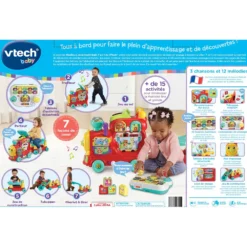 VTECH BABY Maxiloco, Mon Trotti Train 7 En 1 -VTech Jouets Soldes Magasin 80 547805 dos boite