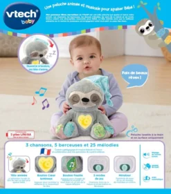 VTECH BABY Mon Paresseux Rêves Merveilleux 15 VTECH BABY Mon Paresseux Rêves Merveilleux -VTech Jouets Soldes Magasin 80 548205 dos boite