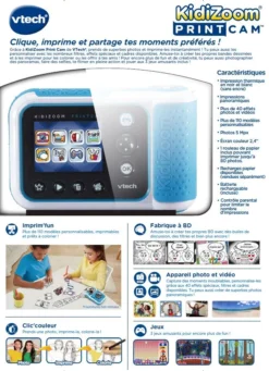 Kidizoom Print Cam - Bleu 29 Kidizoom Print Cam - Bleu -VTech Jouets Soldes Magasin 80 549175 dos boC3AEte