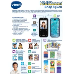 KidiZoom Snap Touch Bleu -VTech Jouets Soldes Magasin 80 549205 dos boite