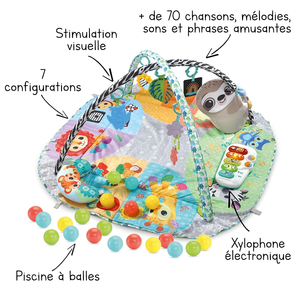 VTECH BABY Maxi Tapis D'éveil Sensoriel 7 En 1 2 VTECH BABY Maxi Tapis D'éveil Sensoriel 7 En 1 – Image 2
