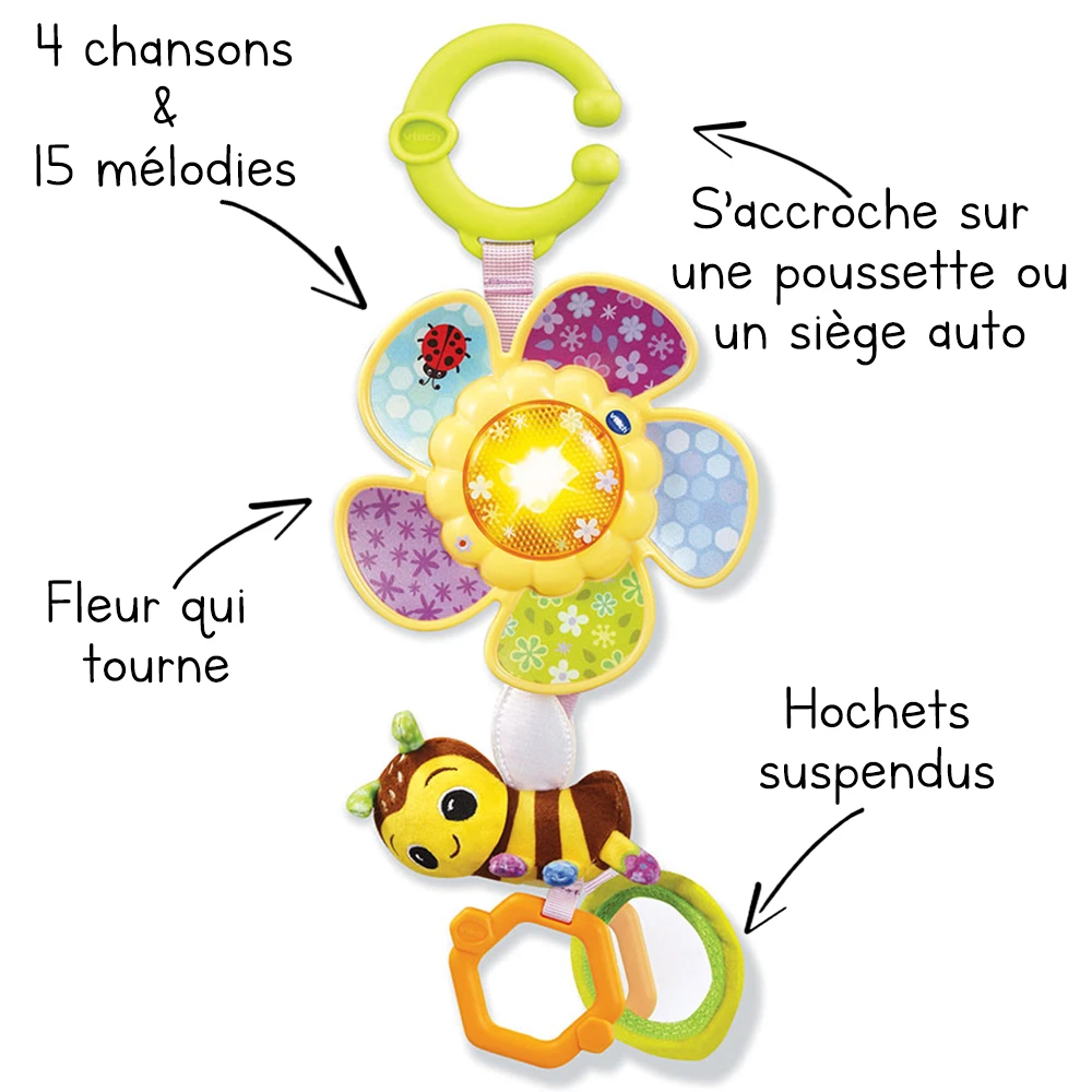 VTECH BABY Ma Tourni Fleur D'éveil - Hochet Suspendu 2 VTECH BABY Ma Tourni Fleur D'éveil - Hochet Suspendu – Image 2