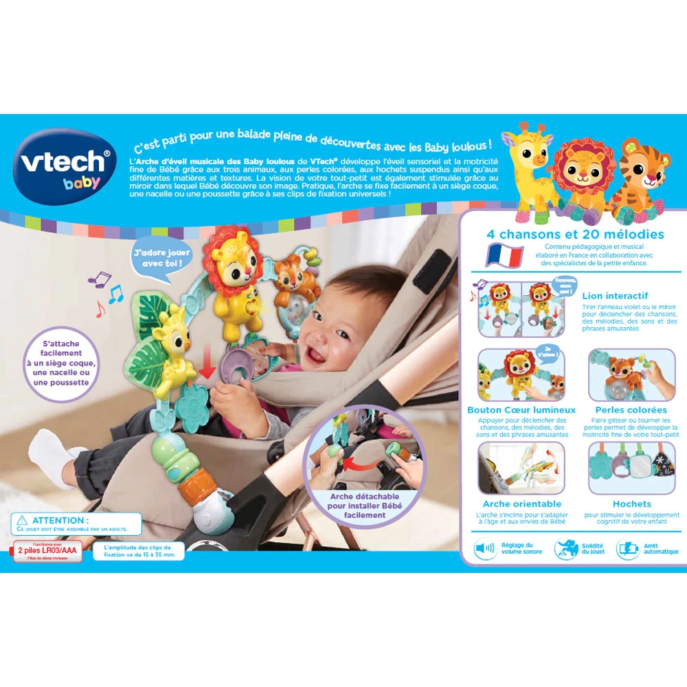 VTECH BABY Arche D'éveil Musicale Des Baby Loulous 7 VTECH BABY Arche D'éveil Musicale Des Baby Loulous – Image 7