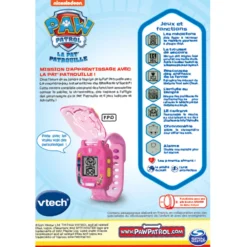 VTech Pat Patrouille - La Montre-jeu Interactive De Stella 9 VTech Pat Patrouille - La Montre-jeu Interactive De Stella -VTech Jouets Soldes Magasin 80 551685 dos boite