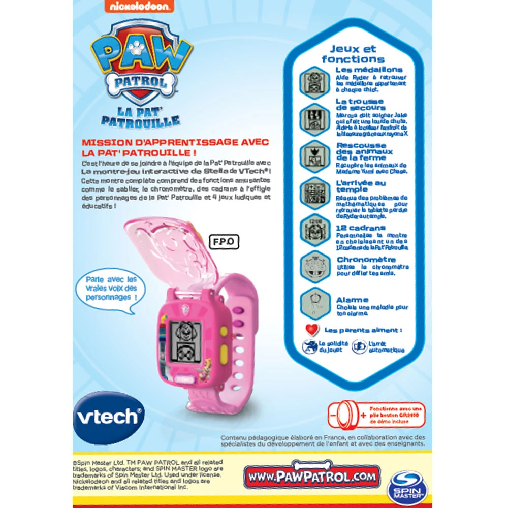 VTech Pat Patrouille - La Montre-jeu Interactive De Stella 5 VTech Pat Patrouille - La Montre-jeu Interactive De Stella – Image 5