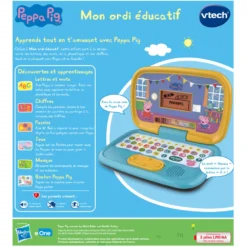VTech Peppa Pig - Mon Ordi éducatif 7 VTech Peppa Pig - Mon Ordi éducatif -VTech Jouets Soldes Magasin 80 553505 dos boite