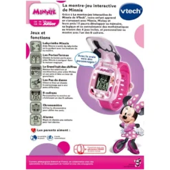 VTech La Montre-jeu Interactive De Minnie 11 VTech La Montre-jeu Interactive De Minnie -VTech Jouets Soldes Magasin 80 554265 dos boite