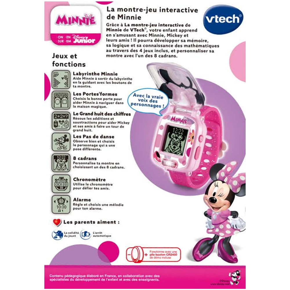 VTech La Montre-jeu Interactive De Minnie 6 VTech La Montre-jeu Interactive De Minnie – Image 6