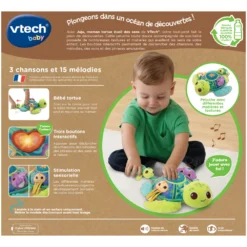 VTECH BABY Juju, Maman Tortue éveil Des Sens -VTech Jouets Soldes Magasin 80 554805 dos boite