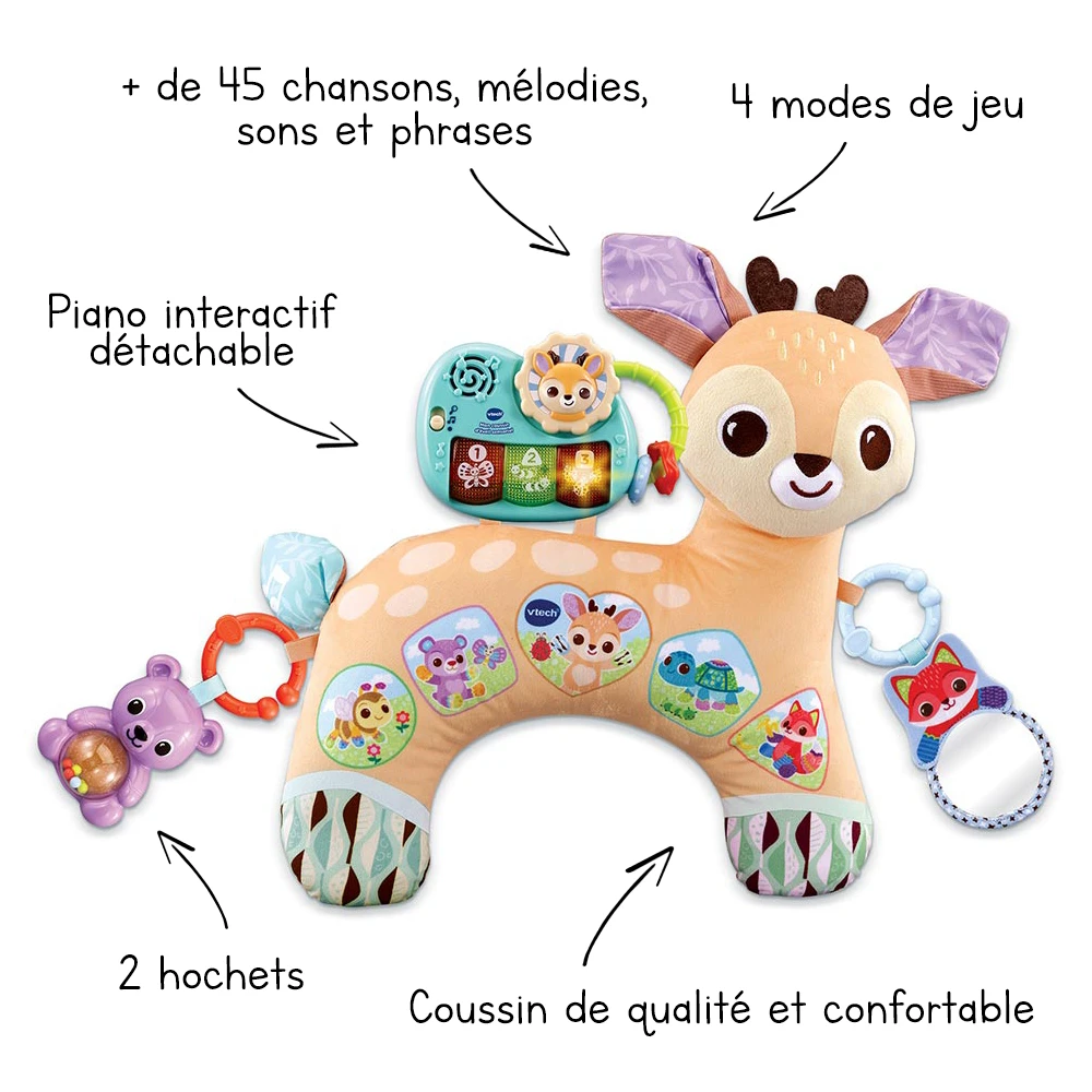 VTECH BABY Mon Coussin D'éveil Sensoriel 2 VTECH BABY Mon Coussin D'éveil Sensoriel – Image 2