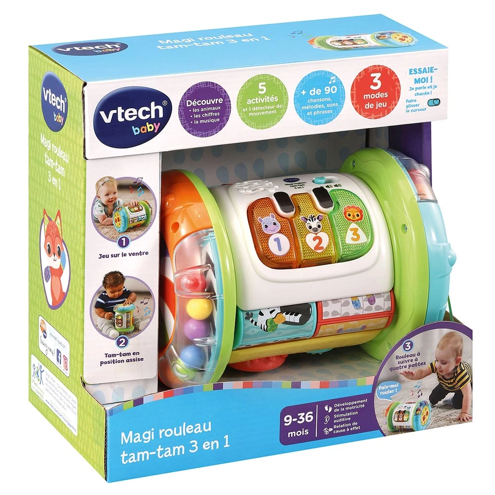 VTECH BABY Magi Rouleau Tam-tam 3 En 1 12 VTECH BABY Magi Rouleau Tam-tam 3 En 1 – Image 12