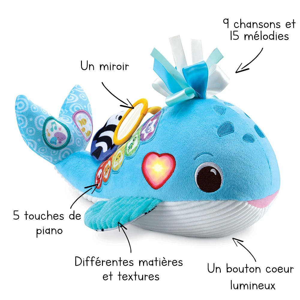 VTECH BABY Océane, Ma Baleine Musicale 2 VTECH BABY Océane, Ma Baleine Musicale – Image 2