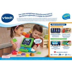 Caisse Enregistreuse Interactive Maxi Shopping 15 Caisse Enregistreuse Interactive Maxi Shopping -VTech Jouets Soldes Magasin 80 612005 dos boite