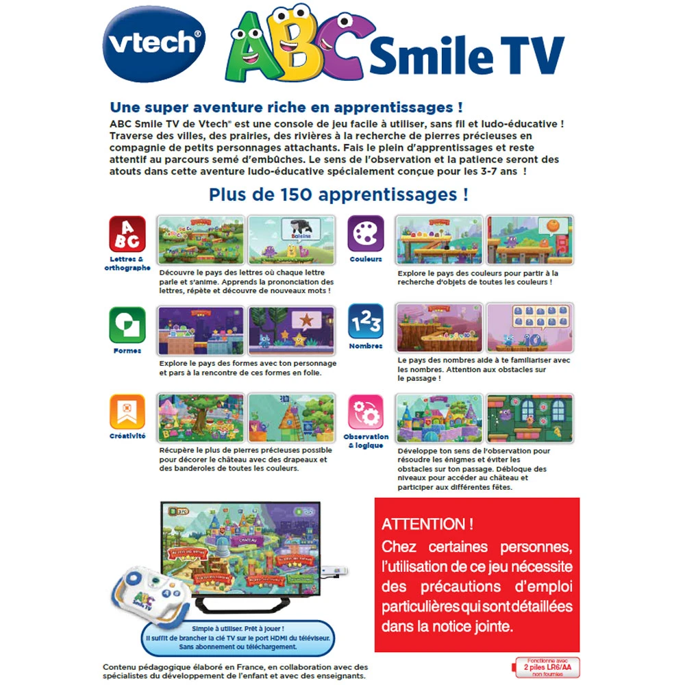 VTech ABC Smile TV - Ma Première Console TV éducative 6 VTech ABC Smile TV - Ma Première Console TV éducative – Image 6
