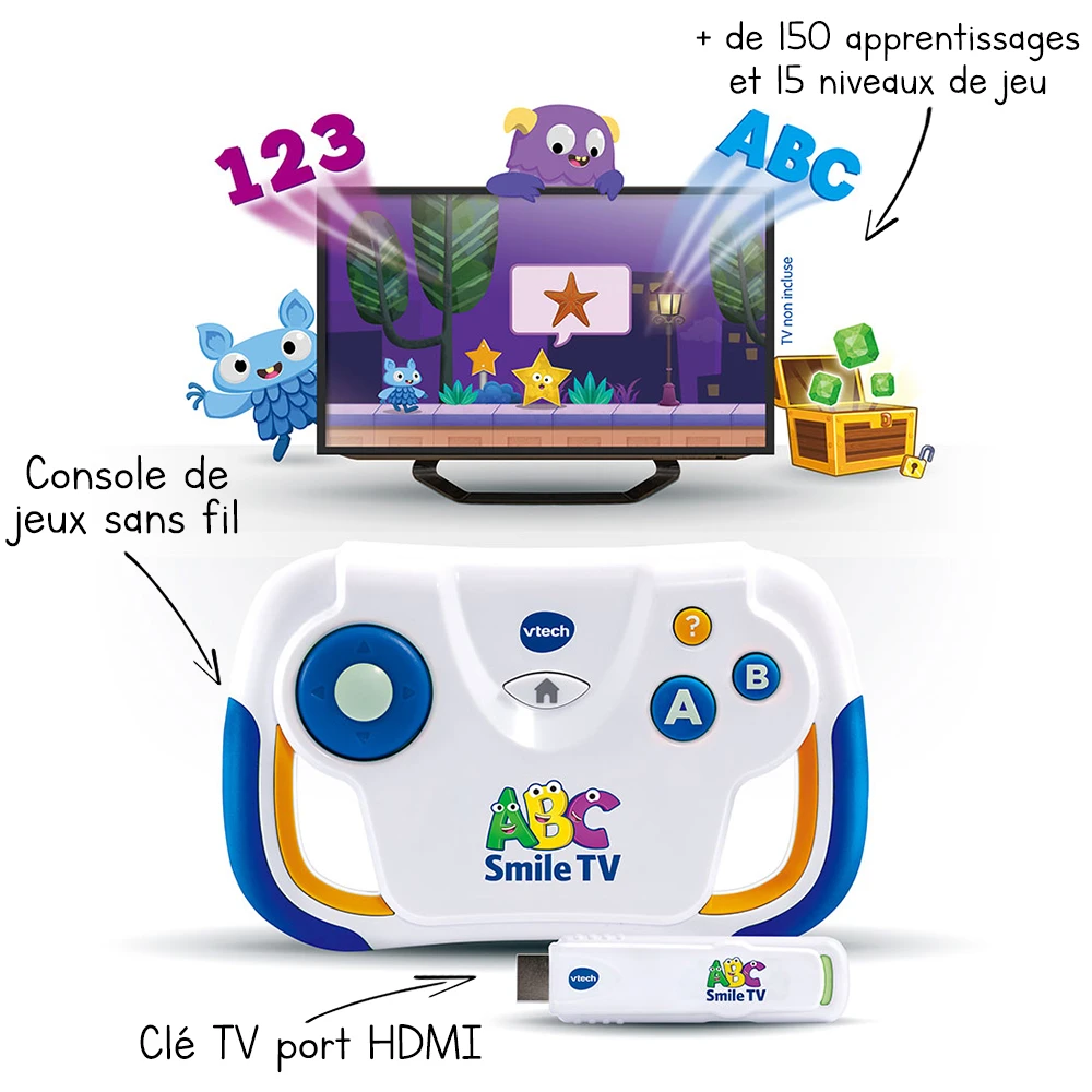 VTech ABC Smile TV - Ma Première Console TV éducative 3 VTech ABC Smile TV - Ma Première Console TV éducative – Image 3
