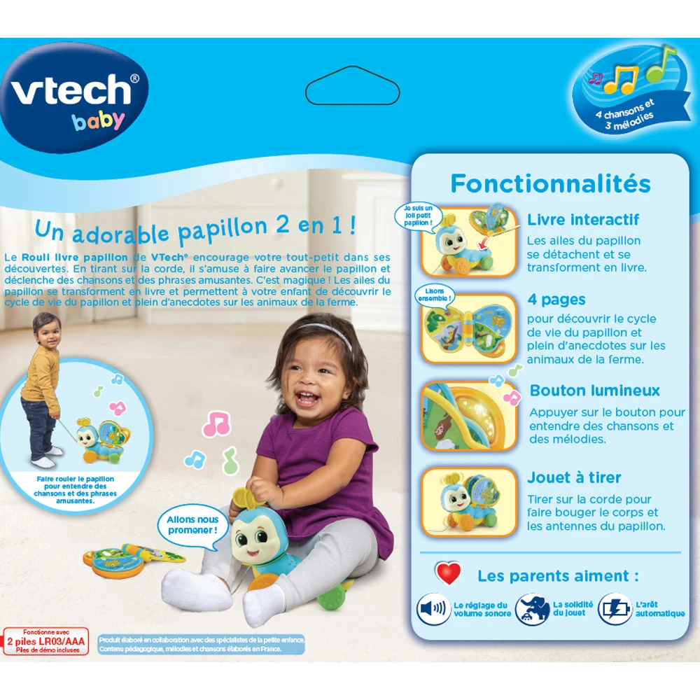 VTECH BABY Rouli Livre Papillon - Baby Loulous 9 VTECH BABY Rouli Livre Papillon - Baby Loulous – Image 9
