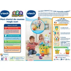 VTech Maxi Chariot De Courses Magic Scan -VTech Jouets Soldes Magasin 80 614205 dos boite