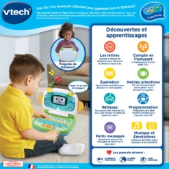 VTech Clic, Mon Ami L'ordi Bleu / Vert -VTech Jouets Soldes Magasin 80 615105 dos boite