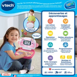 VTech Clic, Mon Ami L'ordi Rose -VTech Jouets Soldes Magasin 80 615155 dos boite