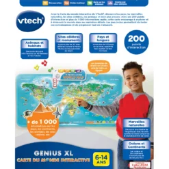 VTech Genius XL - Carte Du Monde Interactive 11 VTech Genius XL - Carte Du Monde Interactive -VTech Jouets Soldes Magasin 80 615705 dos boite